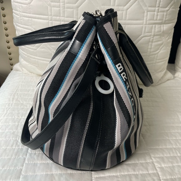 BRANDINA The Original Canvas & Leather Top Handle Crossbody Bucket Bag Tote - Picture 4 of 16